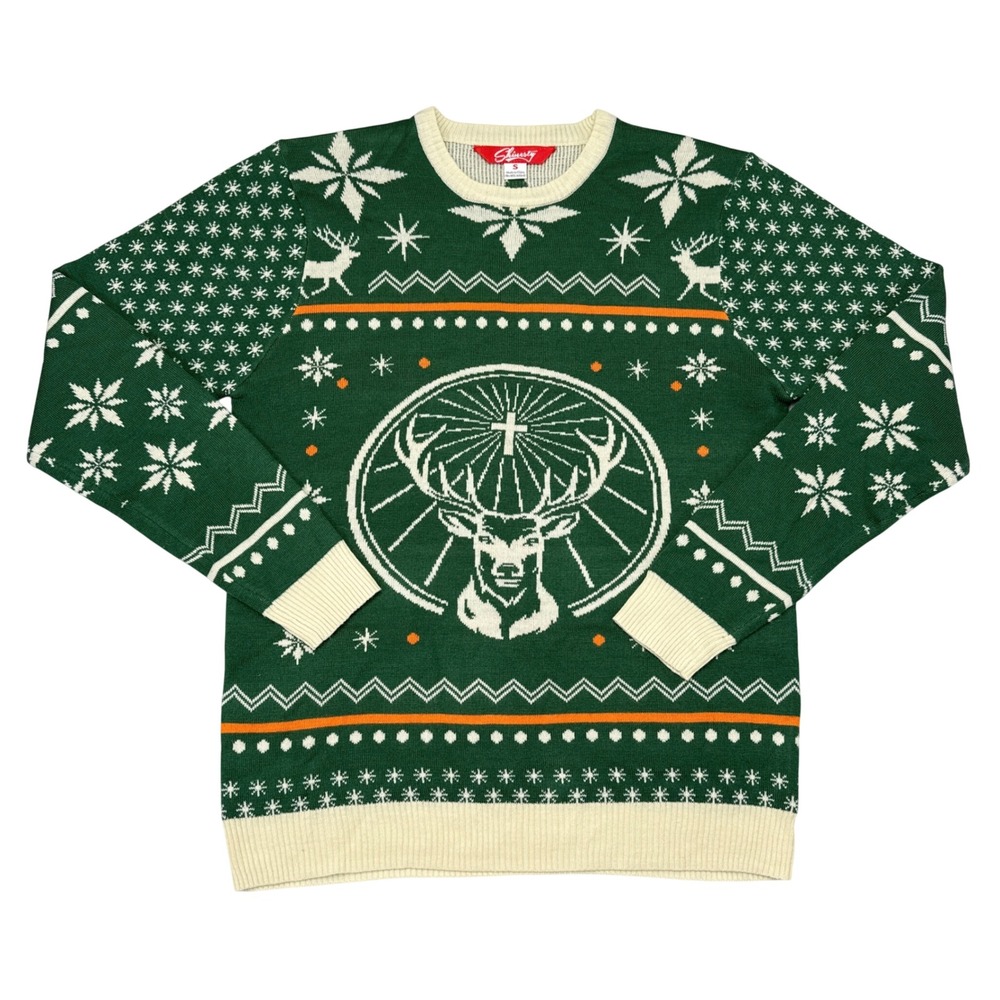 Jagermeister Ugly Christmas Sweater Mens Size Small Alcohol Liquor Shinesty
